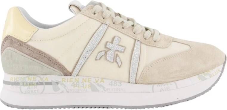 Premiata Stijlvolle Beige Sneakers voor Vrouwen Multicolor Dames