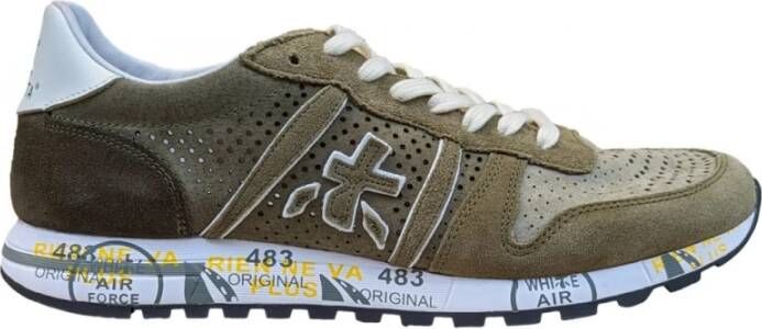 Premiata Eric Legergroene Geperforeerde Sneaker Green Heren