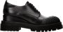 Premiata Geborsteld leren sleehak veterschoenen Black Dames - Thumbnail 1