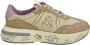 Premiata Gouden Nylon Sneaker Cassie Model Beige Dames - Thumbnail 1