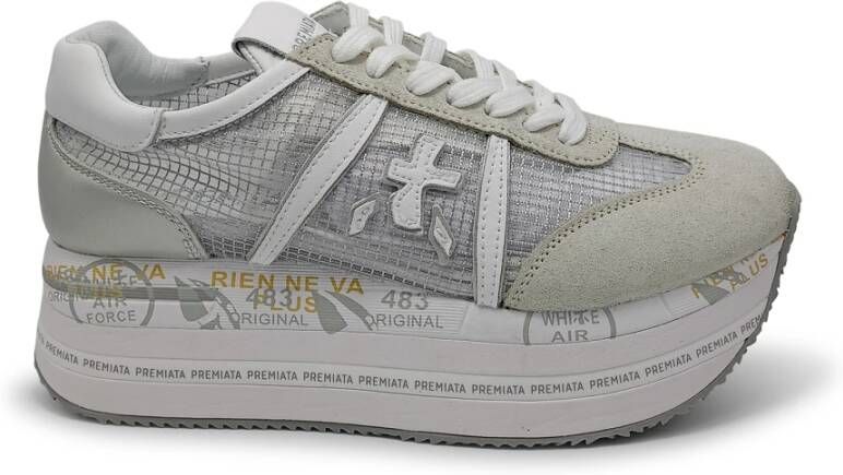 Premiata Grijze Platte Schoenen met Multikleurig Ontwerp Gray Dames