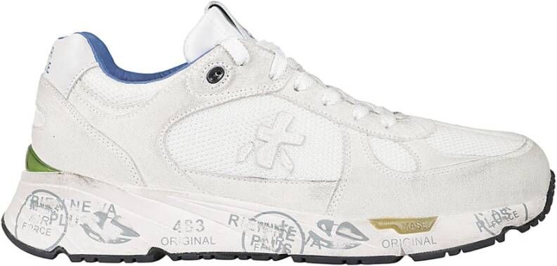 Premiata Grijze Suède en Technische Stof Sneakers White Heren