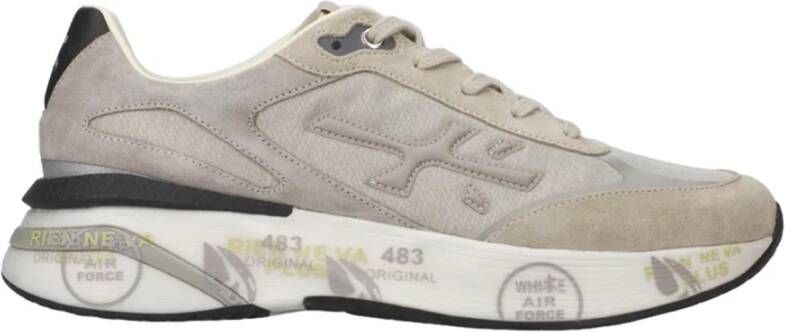 Premiata Grijze Suède Sneakers met Logo Detail Gray Heren