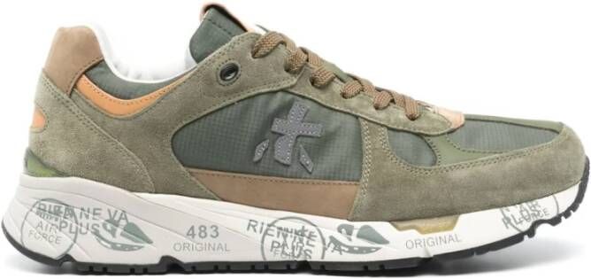 Premiata Groene Sneakers voor Mannen Green Heren