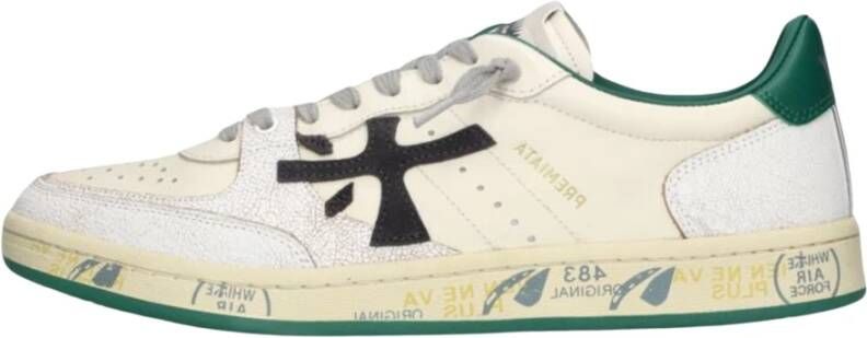 Premiata Heren Lage Sneakers Clay White Heren