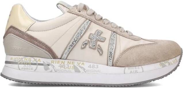 Premiata Hoge Sneakers Conny in Blush Beige Heren