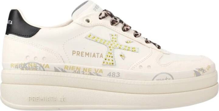 Premiata Iconische Plateau Schoenen White Dames