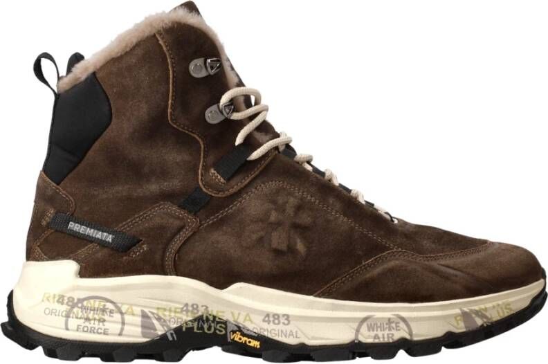 Premiata Klassieke Sneakers in Wit Brown Heren