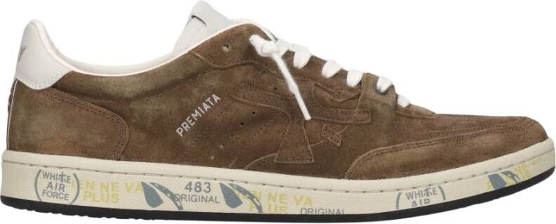 Premiata Bruine Sneakers met Contrasterende Details Brown Heren