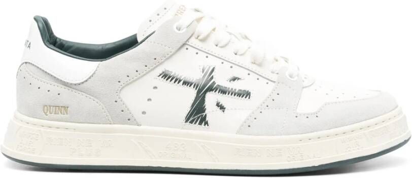 Premiata Leren sneakers met rubberen zool White Heren