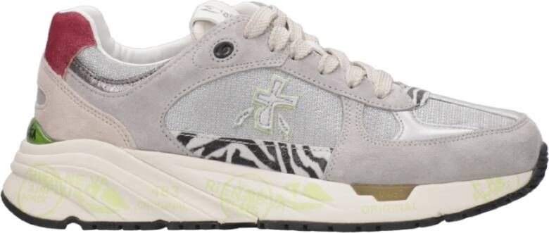 Premiata Lichtgrijze Sneakers met Dierendetails Gray Dames