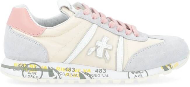 Premiata Lucy Beige en Roze Sneaker Pink Dames