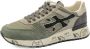 Premiata Groene Leren Sneakers Logo Details Rubberen Zool Multicolor Heren - Thumbnail 8