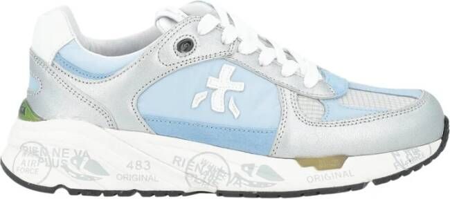 Premiata Mased Sneaker in Zilver en Blauw Multicolor Dames