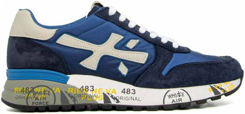 Premiata Blauwe Mick_5692 Sneakers van suède voor heren Blue Heren