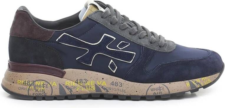 Premiata Mick Mesh Suede Sneakers Blue Heren