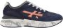 Premiata Navy Blauwe Sneakers met Oranje Details Blue Heren - Thumbnail 9