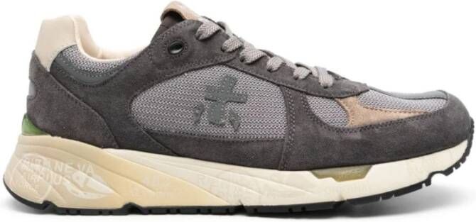 Premiata Net en Suède Sneakers Gray Heren