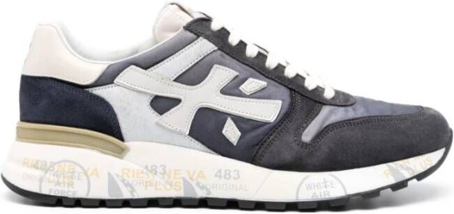 Premiata Nylon en Leren Sneakers Blue Heren