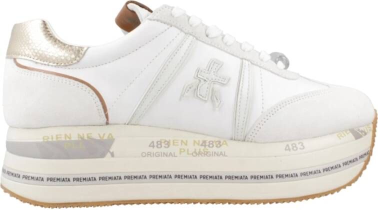 Premiata Platform Sneakers White Dames