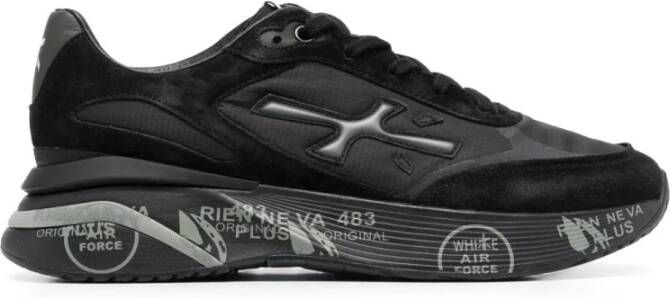 Premiata Platte Zwarte Schoenen Moerun Black Heren