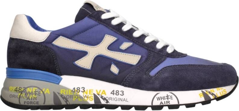 Premiata Blauwe Mick_5692 Sneakers van suède voor heren Blue Heren