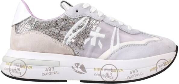 Premiata Grijze Sneaker Cassie met Uniek Design Gray Dames