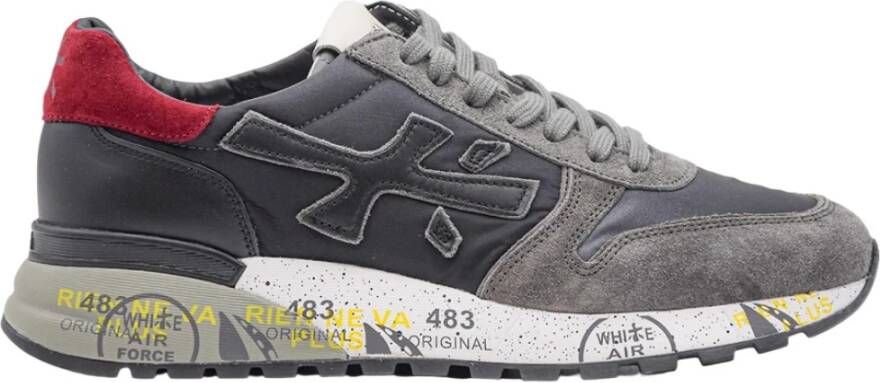 Premiata Zwarte Sneakers met Leren Voering en Rubberen Zool Zwart Heren