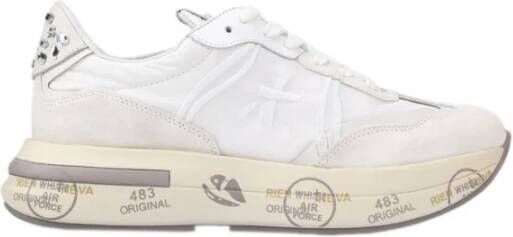 Premiata Sneakers in retrostijl met innovatieve structuur White Dames