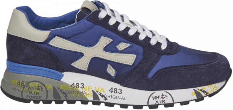 Premiata Blauwe Mick_5692 Sneakers van suède voor heren Blue Heren