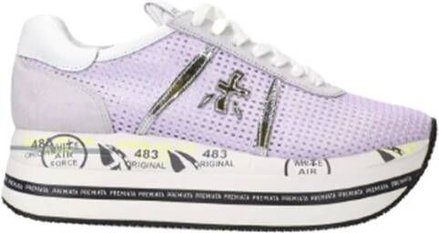 Premiata Stijlvolle sneakers voor vrouwen Hoogwaardige materialen Purple Dames