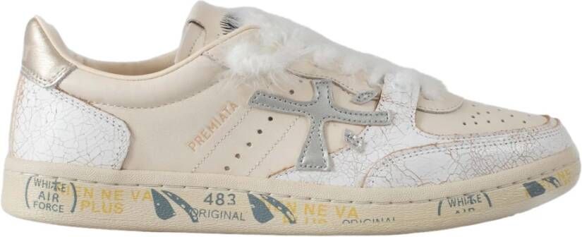 Premiata Sneakers van verouderd leer Istrice stijl Beige Dames