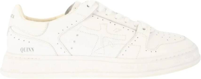 Premiata Heren Sneakers met Logo Suède Bovenwerk en Rubberen Zool White Heren