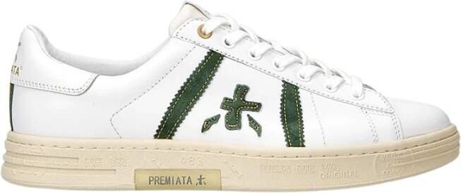 Premiata Witte Sneakers met Leren Voering en Rubberen Zool White Heren