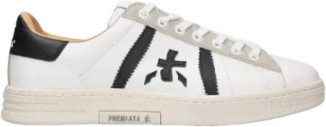 Premiata Lichtgewicht witte sneakers voor de moderne man White Heren