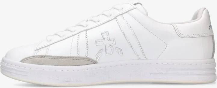 Premiata Witte leren sneakers met verwijderbare binnenzool White Heren