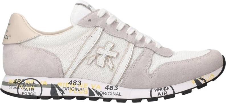 Premiata Witte Leren Sneakers met 3cm Hak White Heren