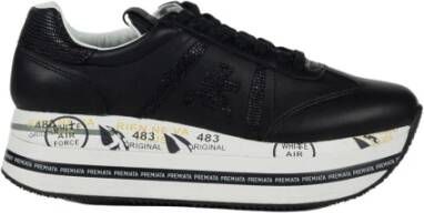 Premiata Zwarte Platform Sneakers voor Dames met Gratis Verzending Black Dames