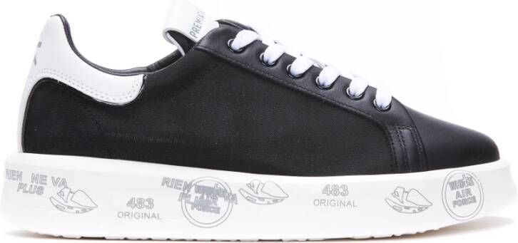 Premiata Zwarte leren sneakers Black Dames