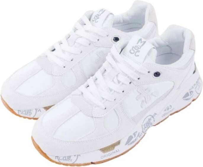 Premiata Stijlvolle Baskets met Logo Patch White Dames