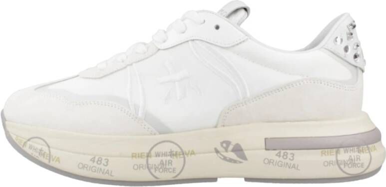 Premiata Witte Sneaker Cassie met Uniek Design White Dames