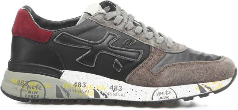 Premiata Zwarte Sneakers met Leren Voering en Rubberen Zool Zwart Heren