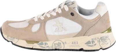 Premiata Crème Sneakers met Suède Details Beige Heren