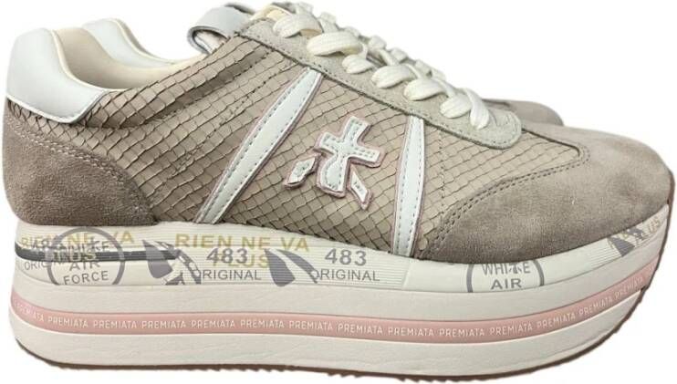 Premiata Stijlvolle Sneakers voor Dagelijks Gebruik Beige Dames