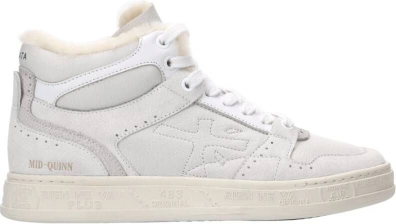 Premiata Leren enkellaars sneakers met vervaagd effect White Dames