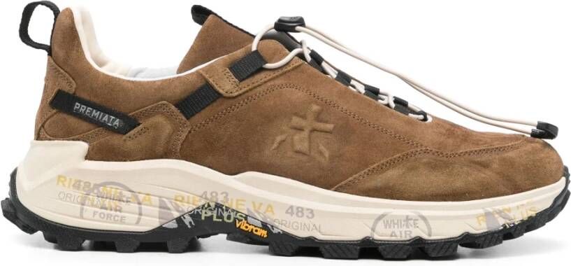 Premiata Suède sneakers met leren voering Brown Heren