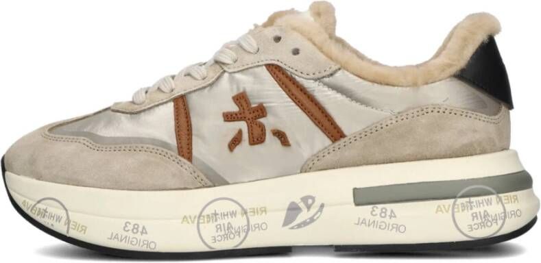 PREMIATA Lage Sneakers Dames Cassie Maat: 40 Materiaal: Suède Kleur: Beige