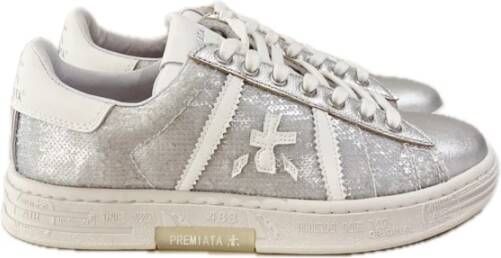 Premiata Tijdloze leren sneakers met casual charme Gray Dames