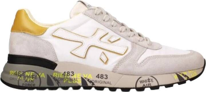 Premiata Witte Mick Sneakers met Gouden Details Multicolor Heren