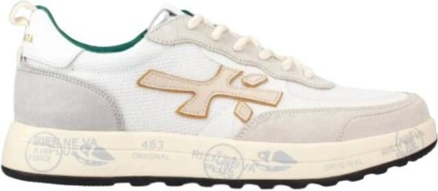 Premiata Witte en beige lage sneakers Gray Heren